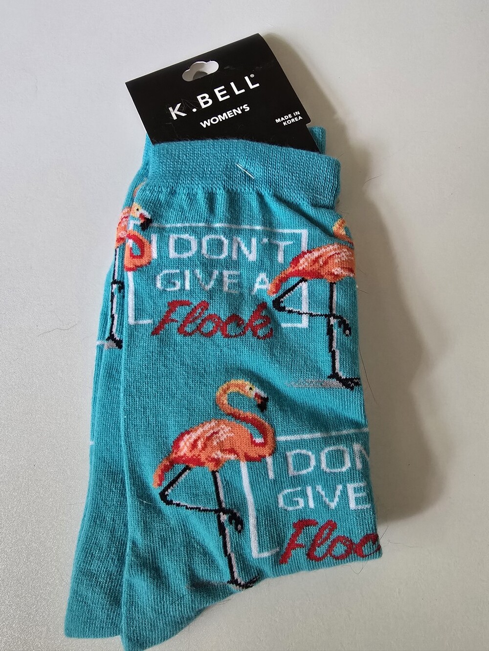 K. Bell I Don't Give A Flock crew socks